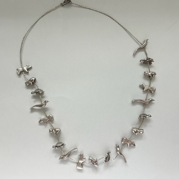 Amazing Vintage Sterling Silver Fetish Necklace - Picture 5 of 15